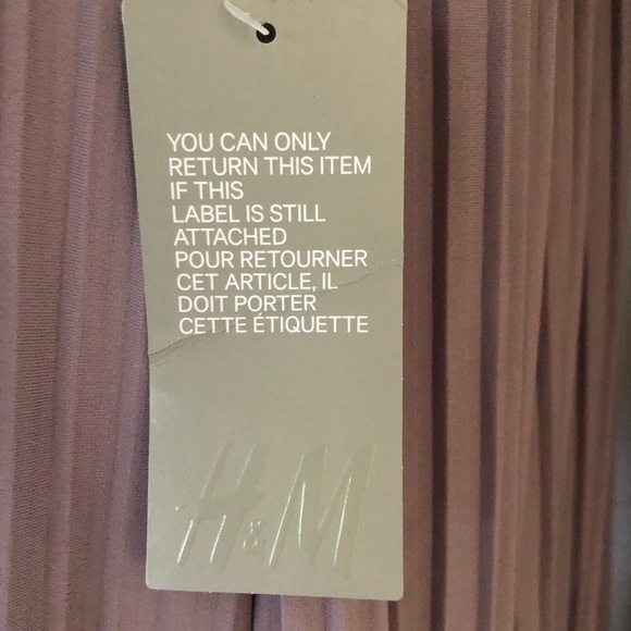 H&M Wrapover Long Pleated Cap Sleeves Maxi Dress Size S - Picture 15 of 16